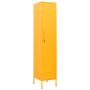 vidaXL Шкаф със заключване, горчица жълто, 35x46x180 см, стомана（SKU:336254