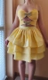Официална пастелно жълта рокля, снимка 2