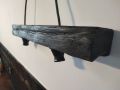 Черен стилен полилей от дърво, снимка 1 - Лампи за таван - 45107951