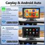 Нов Безжичен CarPlay/Android радио Auto 7" HD тъчскрийн стерео за кола, снимка 2