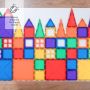 Нов комплект магнитни плочки Connetix 60 Rainbow части подарък за дете Играчки, снимка 1