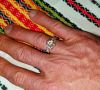 Дамски пръстен с морганит и циркони, снимка 7