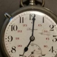 Стар сребърен джобен часовник Longines, снимка 5 - Други ценни предмети - 45508775