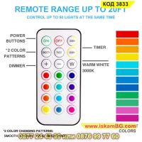 Многоцветни безжични LED лампи с дистанционно 3 броя в комплект - КОД 3833, снимка 6 - Декорация за дома - 45143882
