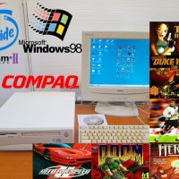 ⭐Продавам ретро компютър Compaq Deskpro EN P600 с много ретро игри⭐, снимка 1 - Колекции - 45606554