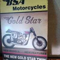 BSA Motorcycles- Gold Star-метална табела (плакет), снимка 2 - Аксесоари и консумативи - 45804122