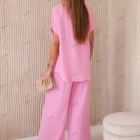 Дамски комплект с колие блуза + панталон, 4цвята , снимка 4 - Комплекти - 45555220