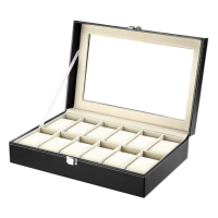 Елегантна Кутия за 12броя Часовници Кожен Дизайн, снимка 4 - Мъжки - 44985242