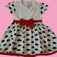 Детска рокля къс ръкав памук/ликра, снимка 1 - Бебешки рокли - 45232892