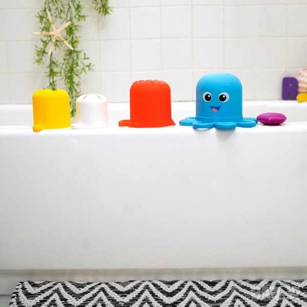 Сензорни чаши за подреждане Baby Einstein Ocean Explorers Opus's Stack & Stream, за деца над 3 месец, снимка 1