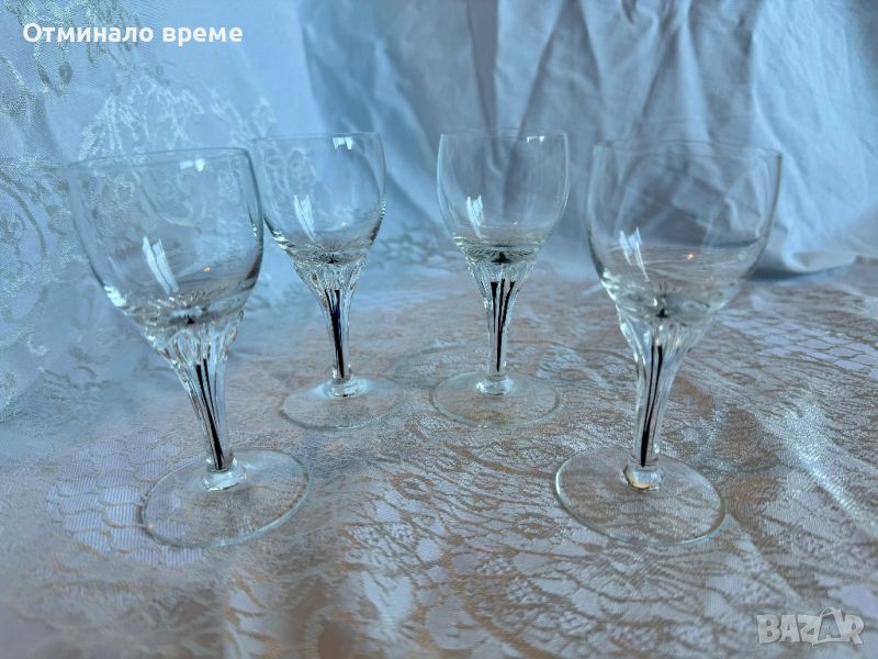 Кристални чехословашки чаши  BELFOR,  BOHEMIA CRYSTAL SHERRY, снимка 1