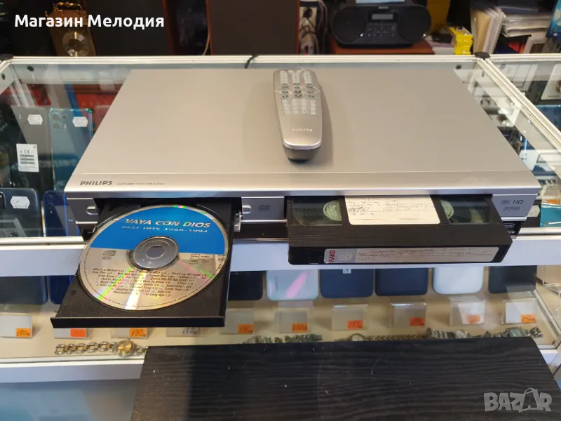 Комбинирано двд с видео / Philips DVP3100V DVD/VCR player с дистанционно. В отлично техническо и виз, снимка 1