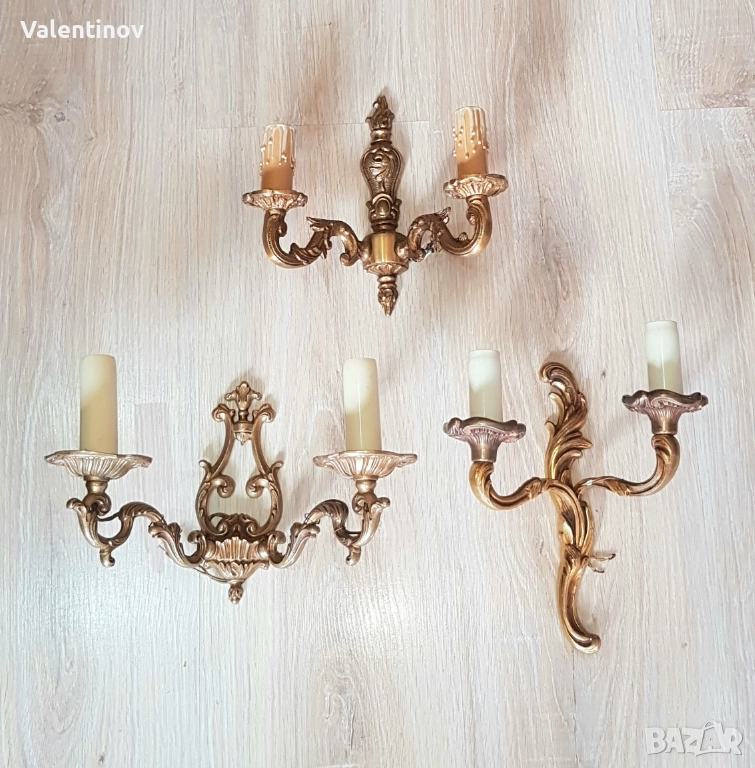 Три старинни бронзови аплика- 65лв/ бр., снимка 1