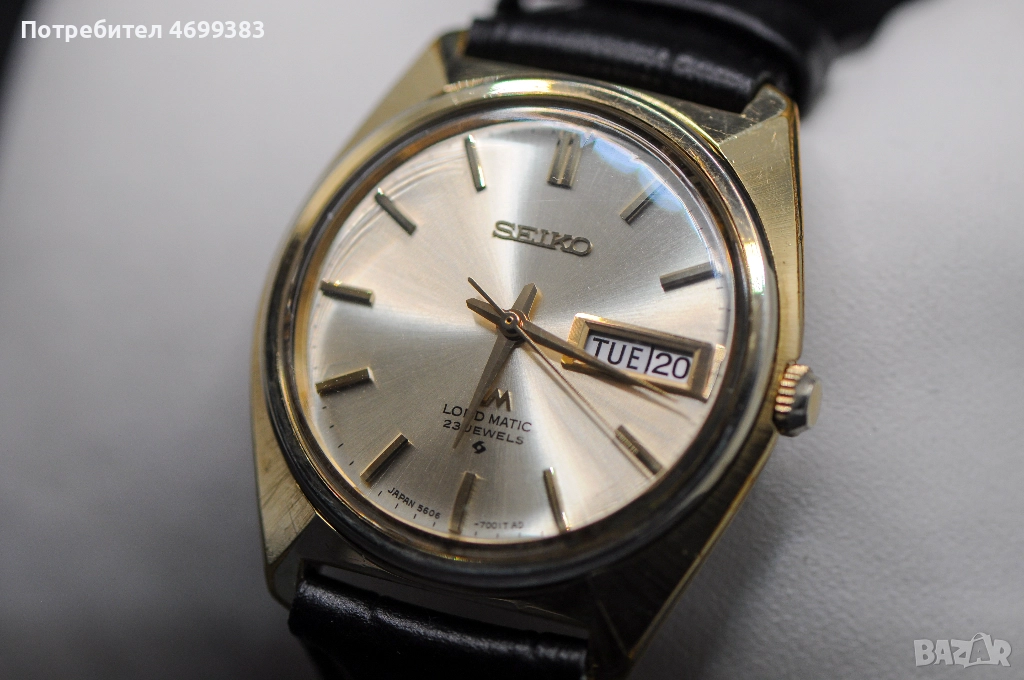 Мъжки японски автоматичен часовник - Seiko Lord Matic - 5606 - 7000, снимка 1