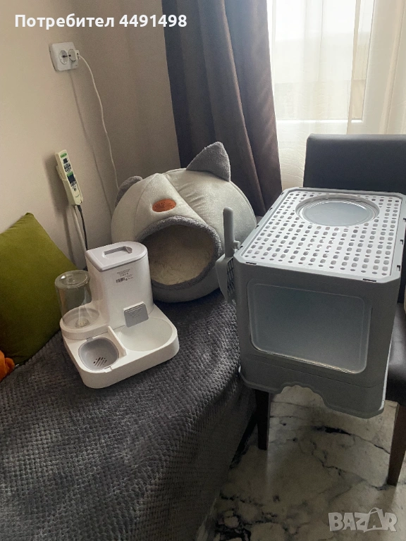 котешка тоалетна, хранилка,и къщичка-нови, снимка 1