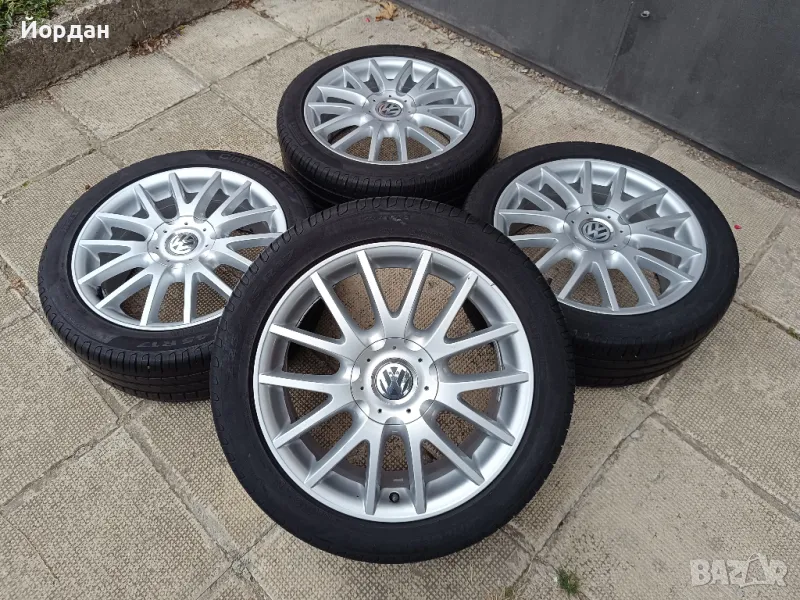 ОРИГИНАЛНИ джанти с гуми 17 '' 5х112 57,1 / VW GOLF 5 6 7 Touran, снимка 1