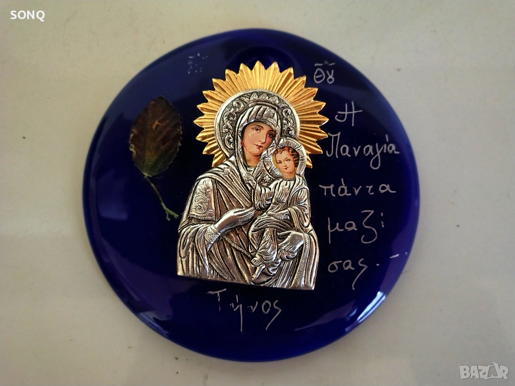 Красива Икона Дева Мария Със Младенеца, снимка 1