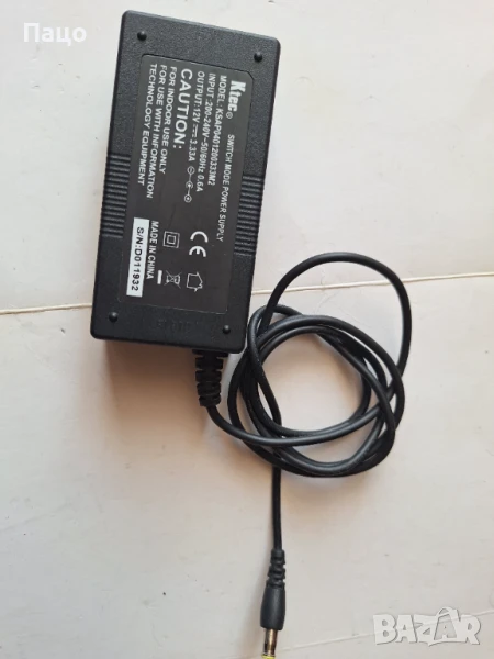 12V 3.33A   адаптер зарядно, снимка 1