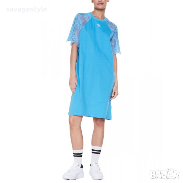 ADIDAS Adicolor Classics Lace Tee Dress Blue, снимка 1