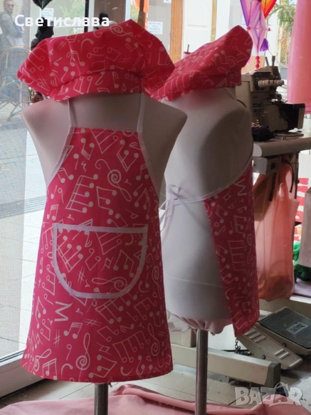 Детски готварски комплект „Малкият готвач“ – престилка и шапка и картина, снимка 1