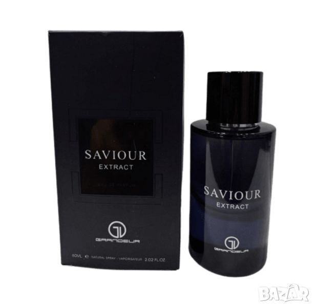 Арабският парфюм SAVIOR EXTRACT е веж, дървесно-пикантен аромат за мъже с нотки на грейпфрут, ванили, снимка 1