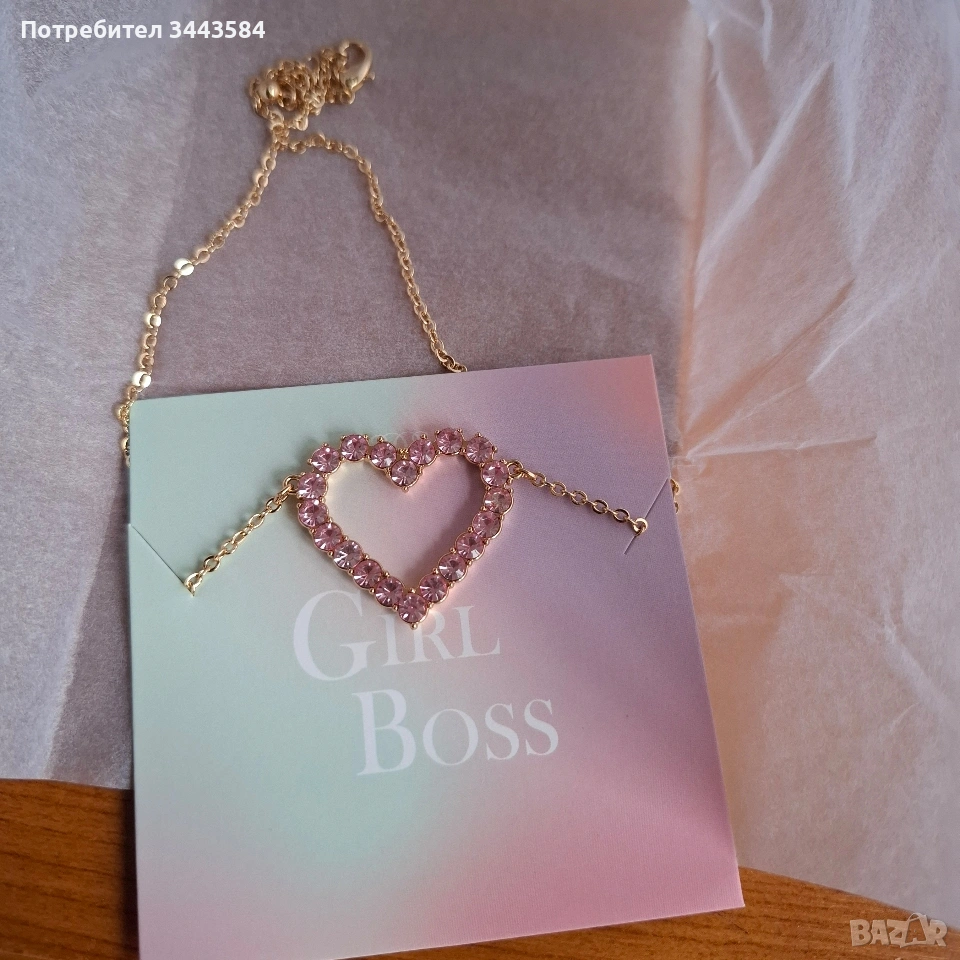 накит сърце синджирче, снимка 1