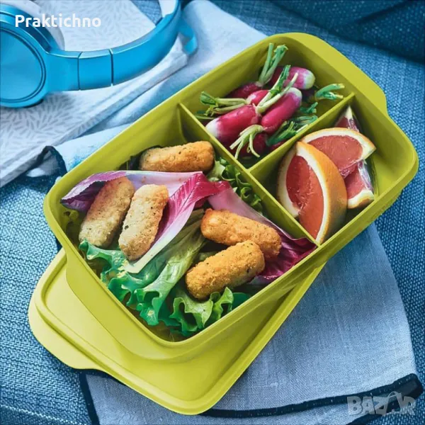 Кутия TUPPERWARE за обяд с разделения, капацитет 1л, херметично затваряне, снимка 1