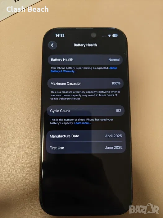 iPhone 16 Pro 256GB , 100% батерия, неразличим от нов, снимка 1