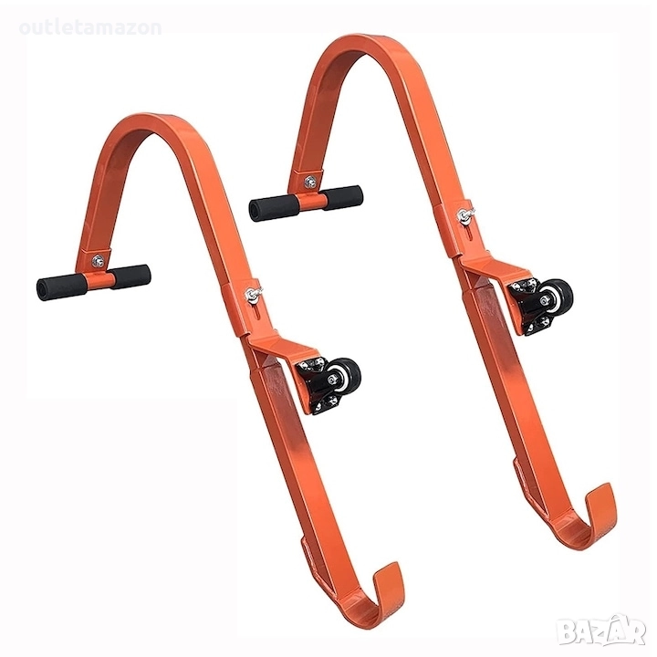Комплект от 2 стабилизатора за стълби, Autocis, устойчива стомана, оранжев, 44,5x35,5x8 см, снимка 1