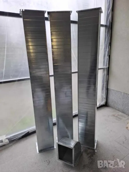 3 бр. правоъгълни въздуховоди с коляно, снимка 1