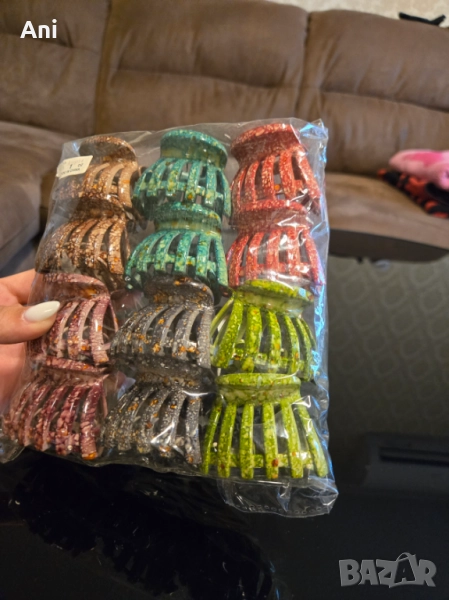 Щипки/шноли за коса в 6 различни цвята, снимка 1