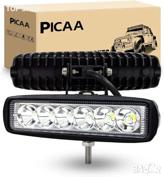 PICAA LED работна светлина 2 x 6 инча 18 W ATV Камион Офроуд, снимка 1