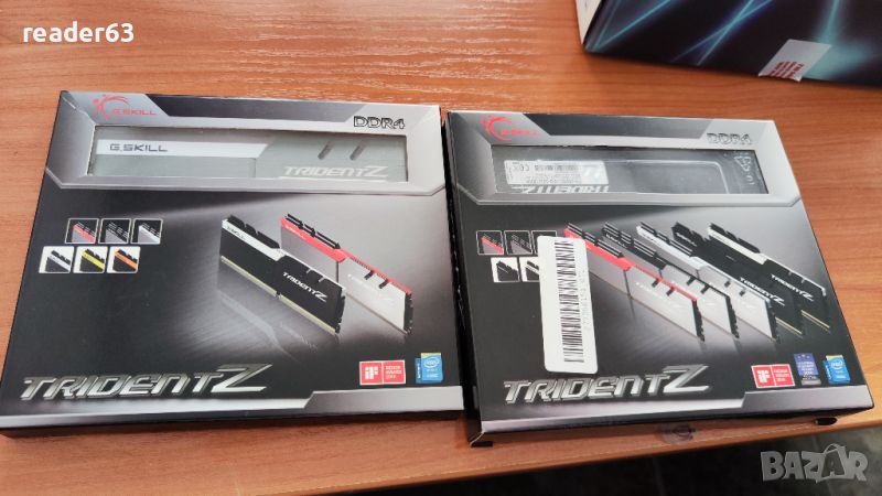 Продавам два кита по 32GB геймърска RAM паметG.SKILL Trident Z, снимка 1