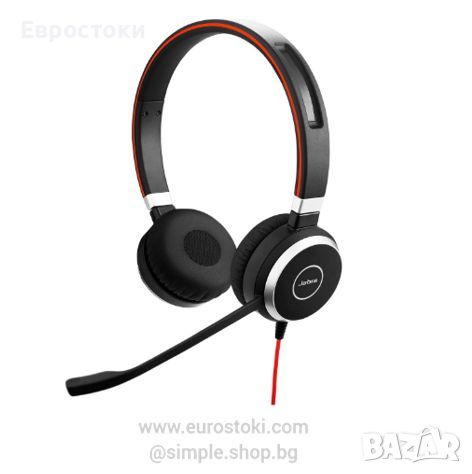 Слушалки с микрофон Jabra Evolve 40 MS Stereo, 3.5мм жак, сертифицирани от Microsoft Lync за Skype , снимка 1