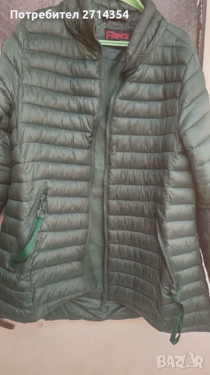 Маслено зелено яке , снимка 1