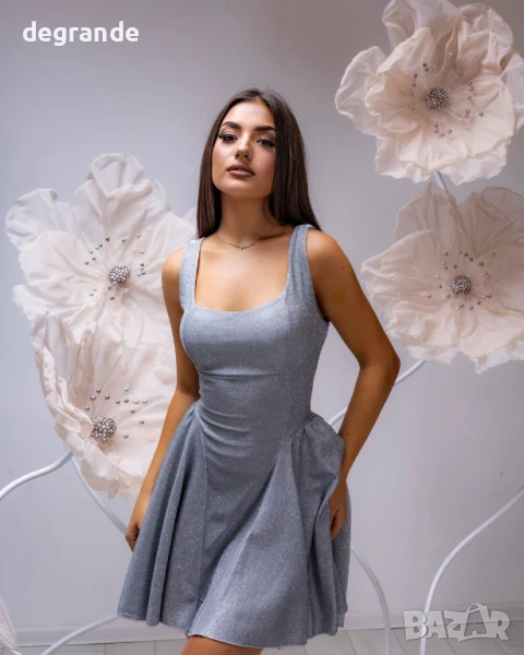 Уникална дамска рокля с връзки отзад, снимка 1
