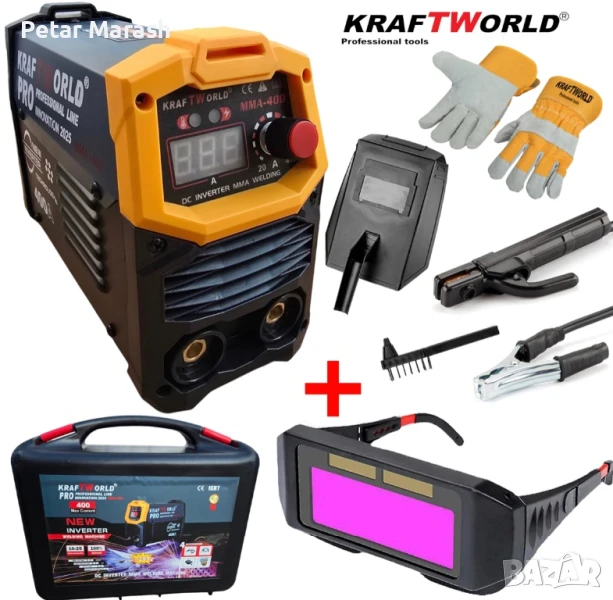 Професионален Инверторен Електрожен + Соларни Очила – с Дисплей и Куфар, снимка 1