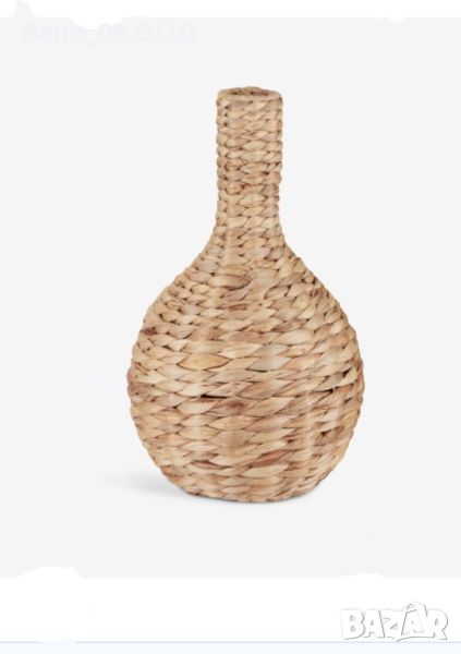 Висока ваза от плетен хиацинт , снимка 1