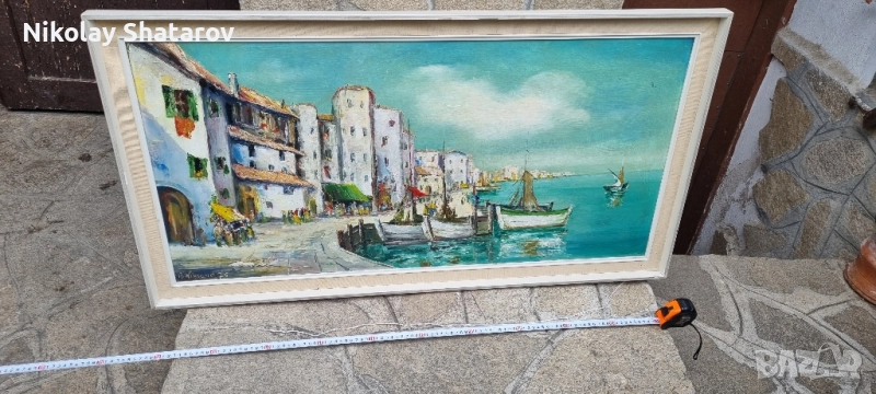 Стара картина. масло на фазер , снимка 1