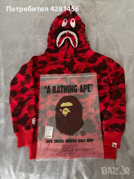 Bape a bathing ape hoodie, снимка 1