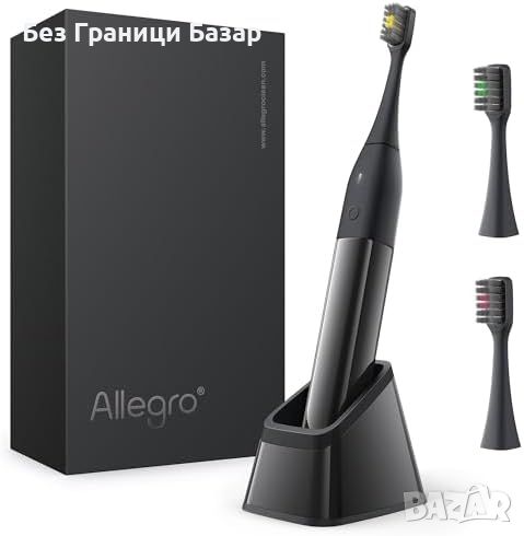 Нова Allegro M1 луксозна звукова четка за зъби с въгленови влакна и гумена глава, снимка 1