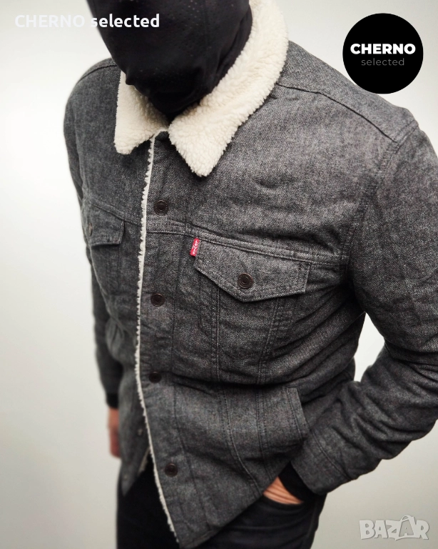 Дънково яке с топла подплата LEVI’S Sherpa Trucker Denim Jacket – Размер  L – Ново с етикети, снимка 1