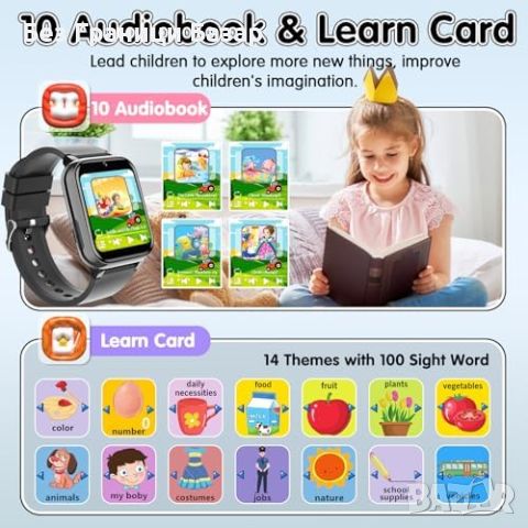 Нов Образователен Умен Часовник за Деца с 26 Игри и HD Камера, снимка 2 - Други - 45336571