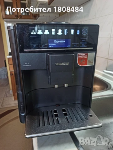 Кафе автомат SIMENS EQ6 series 400 работи добре и прави хубаво кафе с каймак  , снимка 5 - Кафемашини - 51417235