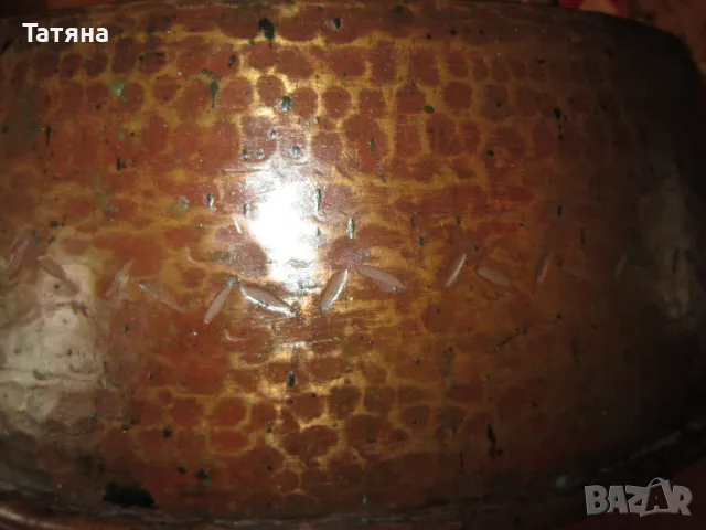 ТАВА -БАКЪР;  СТАРА ИЗРАБОТКА   ;тежи -2,400 кг, снимка 3 - Антикварни и старинни предмети - 49661502