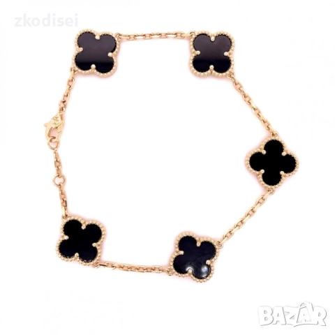 Златна мъжка гривна Van Cleef 10,05гр. 20,8см. 14кр. проба:585 модел:33694-2, снимка 2 - Гривни - 51480345