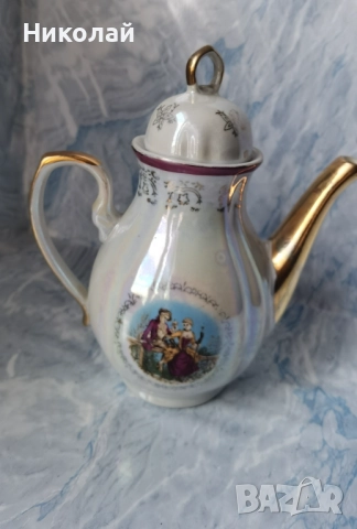 Стара Порцеланова Кана Чайник Япония Japan, снимка 3 - Антикварни и старинни предмети - 52311274
