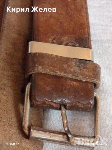 Винтидж кожен колан стар от соца за ДЕКОРАЦИЯ 31151, снимка 2 - Други ценни предмети - 51920311