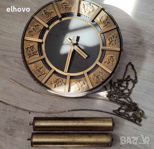 Стар стенен часовник, зодиак, снимка 1 - Антикварни и старинни предмети - 45127597