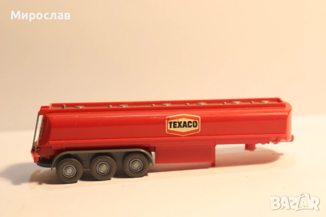 WIKING H0 1/87 TEXACO ЦИСТЕРНА РЕМАРКЕ КАМИОН МОДЕЛ, снимка 4 - Колекции - 52489722